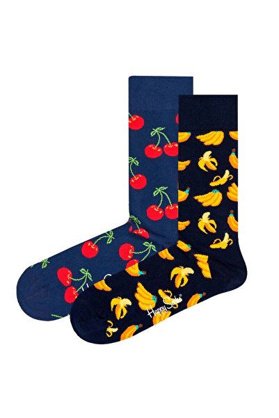 Happy Socks Unisex Socken, 2er Pack - Classic Crew, Organic Cotton, Farbmix