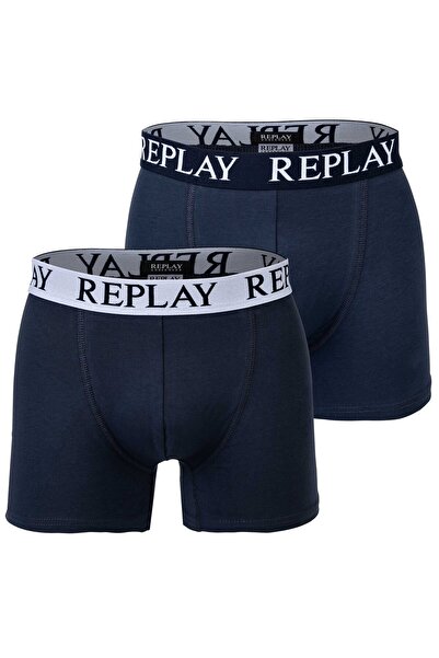 Replay Herren Boxershorts, 2er-Pack – Shorts, Baumwoll-Stretch