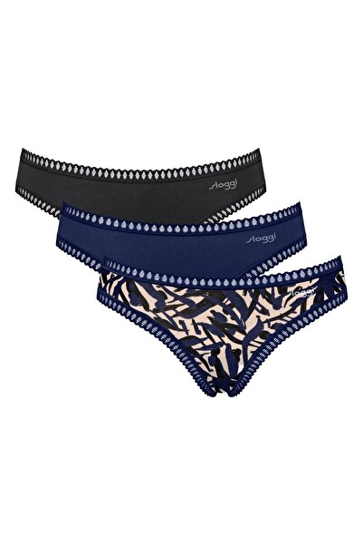 SLOGGI Damen Slips, 3er Pack - GO Crush Mini C3P, Unterhose, Stretch-Baumwolle