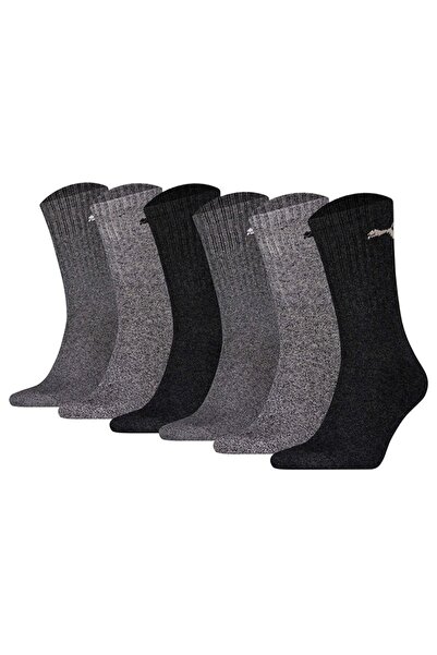 Puma Unisex Sportsocken, 6 Paar - Tennissocken, Crew Sport Socken, einfarbig
