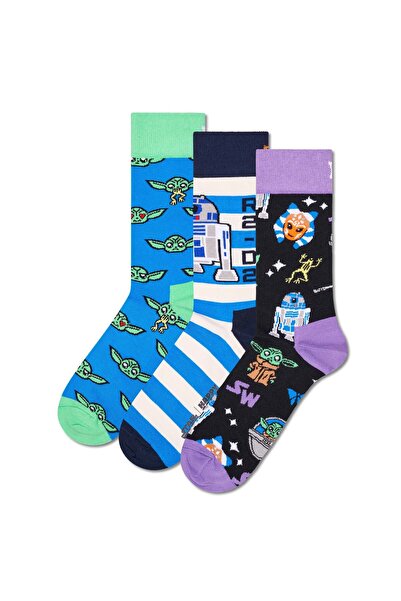 Happy Socks Herren Socken, 3er Pack - STAR WARS, Geschenkbox, Motivsocken