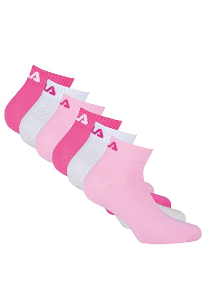 FILA Uniseks Çeyrek Çorap, 6'lı Paket - Kurzsocken, Antrenman, Spor, Logo (2x...
