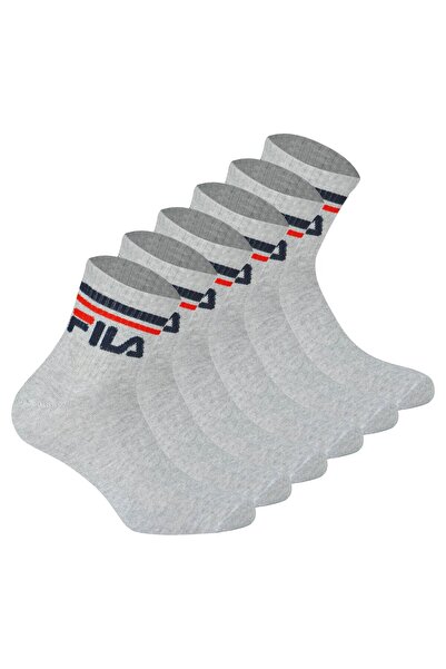 FILA Uniseks Çorap, 6 Çift Çeyrek - Kurzsocken, Spor, Logo-Bund, Uni