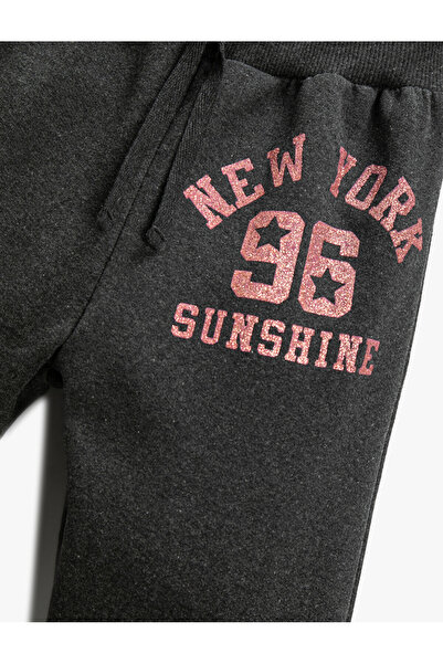 Koton Φούτερ Jogger με στάμπα με ζώνη μέσης