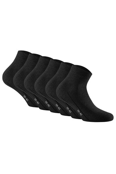 Rohner Basic Unisex Quarter Socken, 6er Pack - Sneaker Plus, Baumwolle