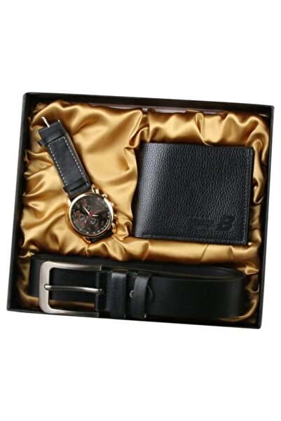 velve Calvin Men's Gift Set, Wallet, Belt and Casual Watch, in Elegant Satin ...