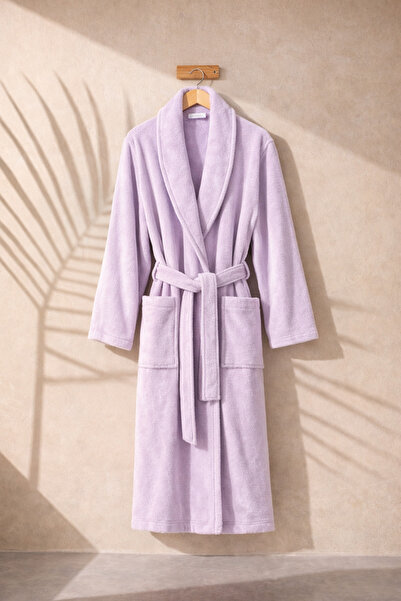 Ellia Soft روب حمام نسائي من قماش البامبو والقطن من فايلين، لون أرجواني