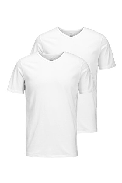 Jack & Jones JACK&JONES Herren T-Shirt, 2er Pack - JACBASIC V-NECK TEE, Kurza...