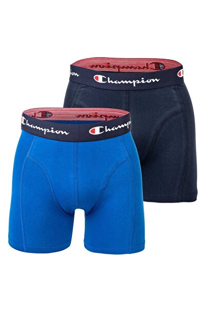 Champion Herren Boxershorts, 2er Pack - Baumwolle, Logobund, einfarbig