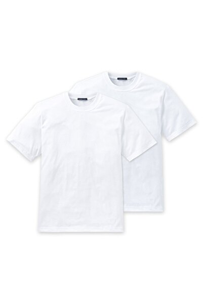 Schiesser Herren American T-Shirt 2er Pack - 1/2 Arm, Unterhemd, Rundhals