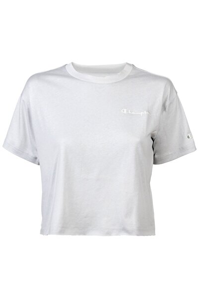 Champion Kurzes Damen T-Shirt - „Eco-Future“, Crewneck, Uni, Logo-Print, Rund...