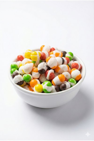 Lava Roastery Freeze Dried Crunchy Skittles-Style Fruit Candy Snack 100g