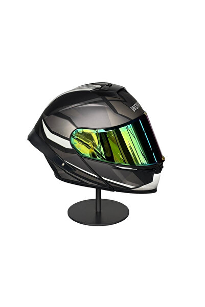 WOSEN Ws-202 Güneş Vizörlü Çene Açılır Kask MBLACK L1 (Renkli Vizörlü)