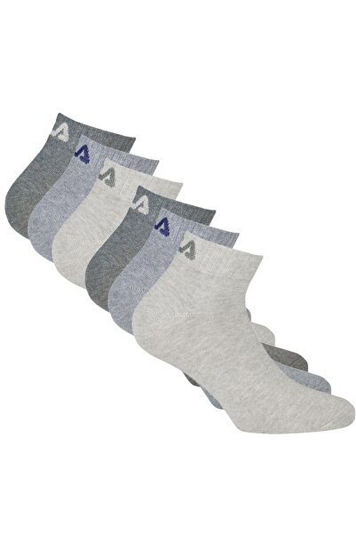 FILA Uniseks Çeyrek Çorap, 6'lı Paket - Kurzsocken, Antrenman, Spor, Logo (2x...