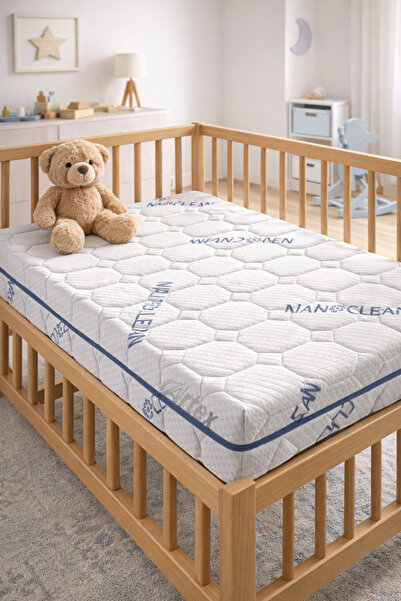 Artex 12Cm Nano Süngerli Bebek Çocuk Beşik Yatağı 70x130 Yıkanabilir Kılıflı ...