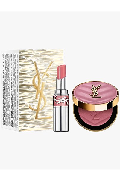 Yves Saint Laurent مجموعة أحمر الخدود وأحمر الشفاه رقم 44، الحجم الكامل