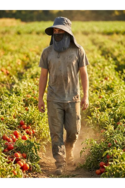 PIECE SIGNATURE Pălărie pentru drumeții, safari și pescuit, cu protecție pent...