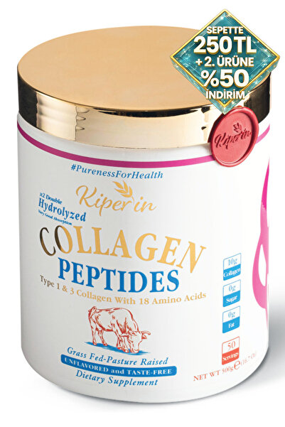 Kiperin %100 Saf Ve Doğal Yüksek Biyoaktif Çift Hidrolize Kolajen Peptitler i...