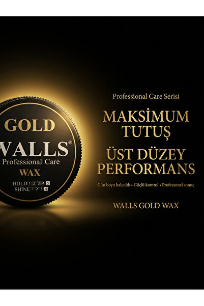WALLS Gold Tüm Saç Tipleri İçin Saç Şekillendirici Wax Maksimum Parlaklık ve ...