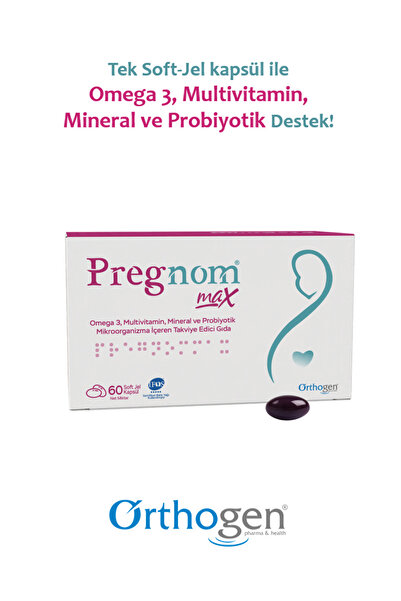 Orthogen Pregnom Max 60 Soft Jel Kapsül