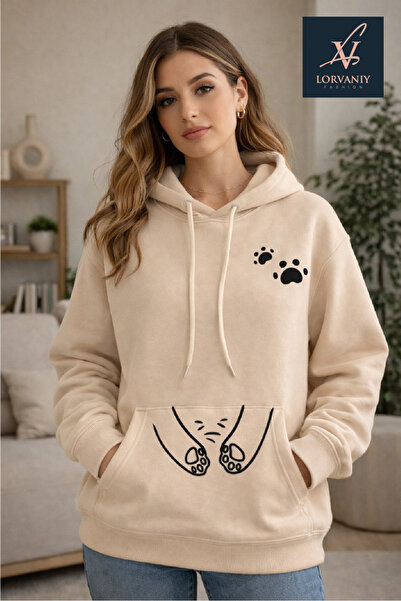 LORVANIY سويت شيرت للجنسين من anmi مطبوع 3 Thread K بغطاء رأس