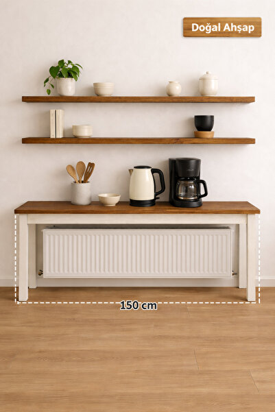 Woodymoda Ahşap Dresuar Petek Üstü 2'li Raf Çalışma Masa Mutfak Düzenleyici 1...