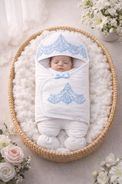 Tomuycuk Bebek Dış Kundak Battaniyesi Fistolu Lüks Ayaklı Bebek Kundağı – Has...