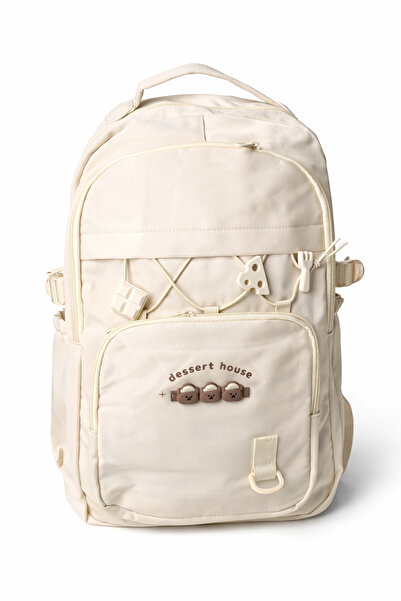 Ecrou Ecru 2 Compartment Pocket School Backpack