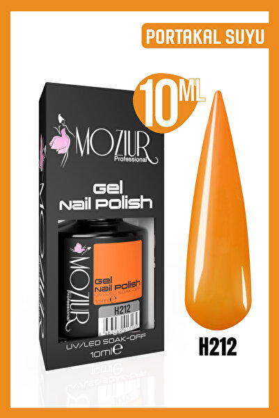 MOZIUR Kalıcı Oje Uv Led H212 (TURUNCU SERİ) 10ml