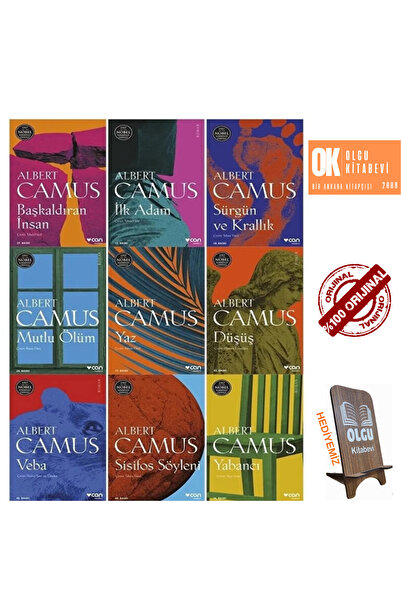 Can Yayınları Albert Camus 9 Kitap set / Yabancı - Sisifos Söyleni - Veba - D...