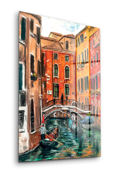 Decovetro Pictură în ulei pe sticlă Veneția