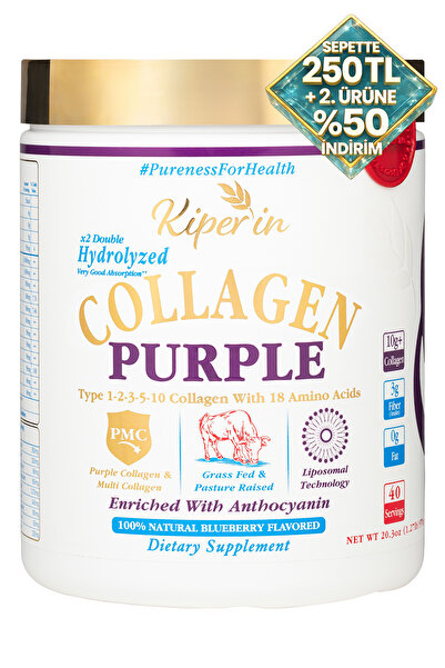 Kiperin %100 Saf ve Doğal Mor & Çoklu Kolajen Peptitleri içeren Lipozomal Tek...