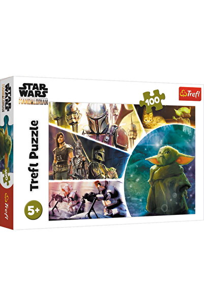 Trefl PUZZLE 100 STARWARS BABY YODA MADALORIANIUL