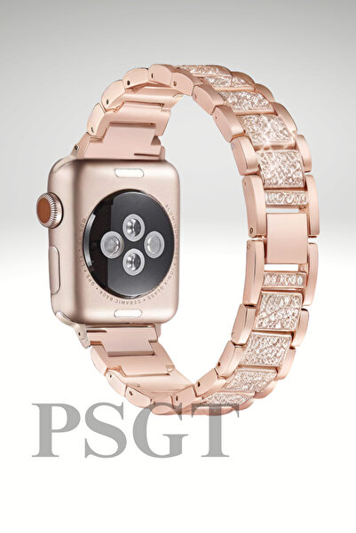 PSGT Elmas bant için Apple Watch  44mm 42mm 45mm 49mm iWatch 4 3 2 paslanmaz ...