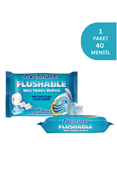 Freshmaker Islak Tuvalet Kağıdı - Klozete Atılabilir - 40 Mendil