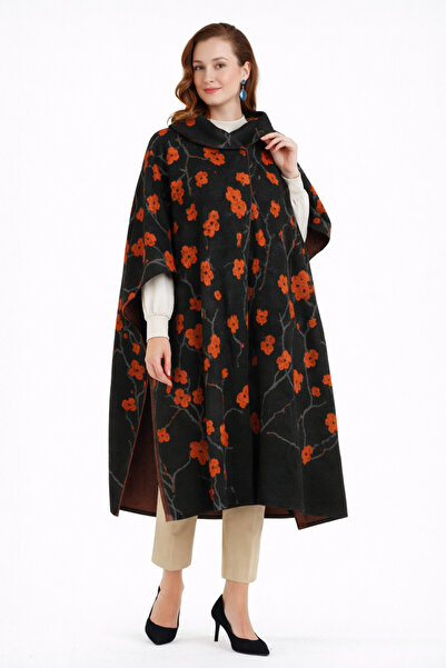 Uludağ Triko Black Tile Embossed Hooded Sweatshirt