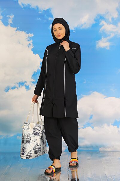 Akbeniz Navy Blue Hijab Swimsuit - Women 31060