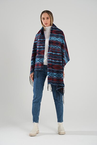 Deafox Turcoaz 70x180 Cm Detaliu Ciciuc Şal Umăr Auto Model