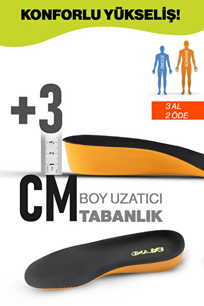 Exland 3 Cm Boy Uzatıcı Tabanlık Gizli Topuk Yükseltici Tam Boy İç Taban Raha...
