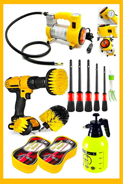 MOONSHOP Hava Kompresörü İlaçlama Detaylı Temizleme Fırçası Çizik Onarıcı Ped...