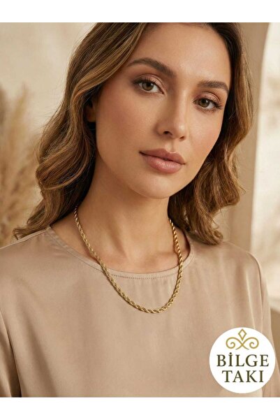 XUPING JEWELRY BİLGE TAKI Vip قلادة طويلة من الفولاذ الملتوي 49 سم