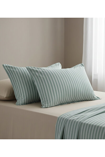 mihriban 2-Piece Hotel Series Covered Striped Cotton Satin Pillowcase 50X70 cm