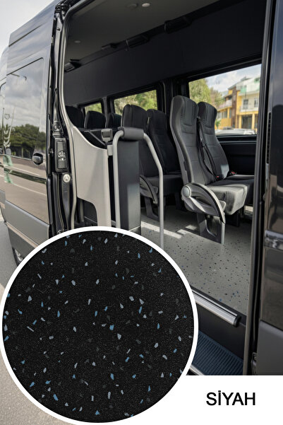 SAYIN TEKSTİL Taban Muşambası - Sprinter Desenli - SİYAH - 200 cm