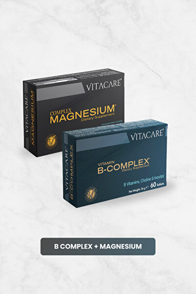 Vitacare B Complex Vitamin + Magnesium Complex - 2'li Avantaj Paketi