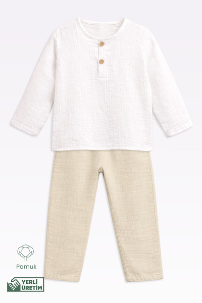 Lamonde Muslin Men's Double Set / 100% Cotton / Ages 2 - 5