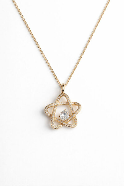 Zircon Gemstone Star Dream Design Color Throwing Unshakable Women's Steel Necklace