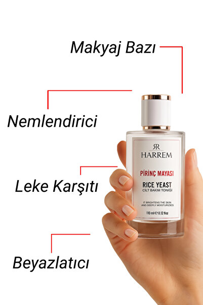 Harrem Pirinç Mayası Beyazlatıcı, Aydınlatıcı, Nemlendirici, Leke Karşıtı Tonik- Vegan