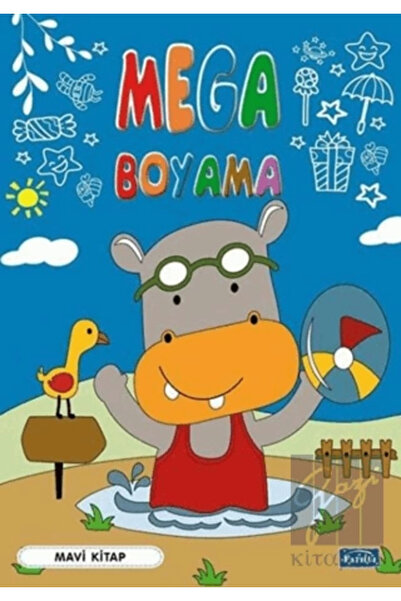 Parıltı Yayınları Mega Boyama-Mavi Kitap