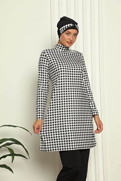 Akbeniz ملابس سباحة حجاب كاملة منقوشة رقمية - 31040