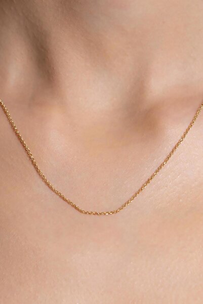 Bayar Gold 14 Ayar Altın Zarif Doç Zincir Kolye